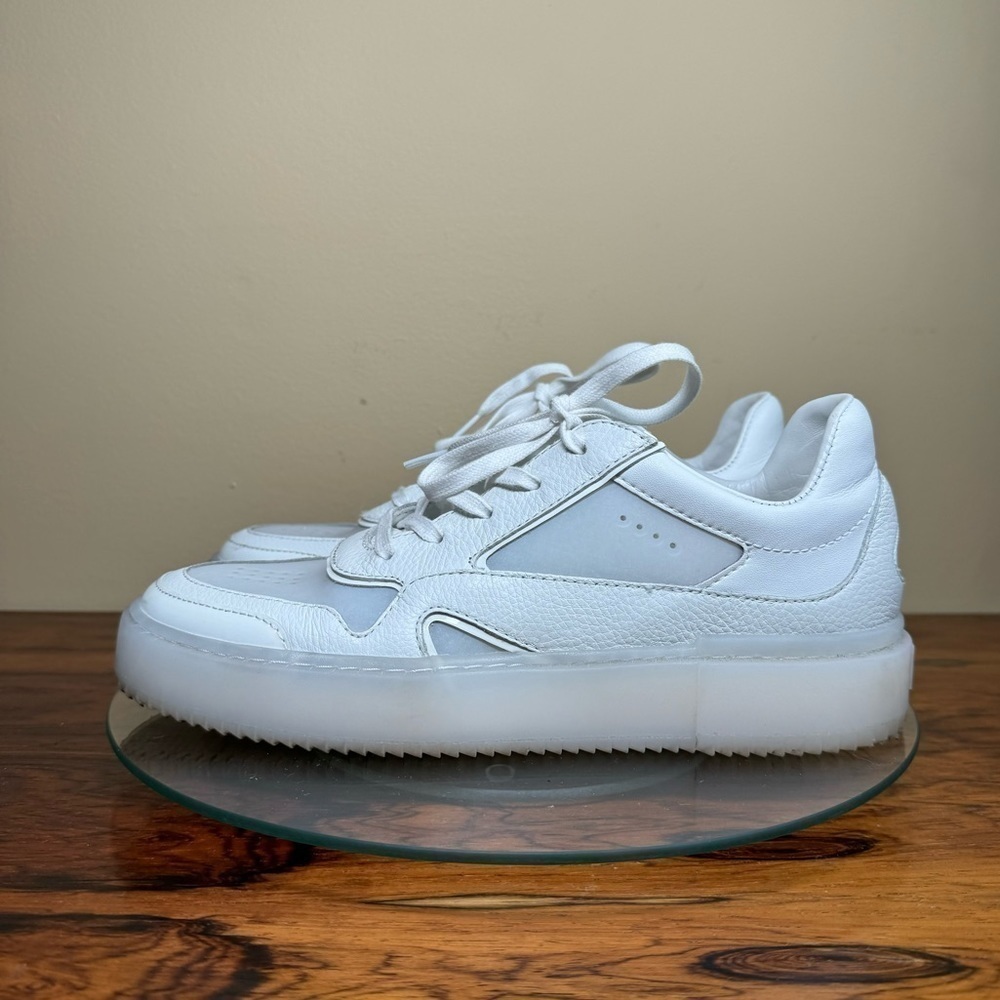 STUART WEITZMAN Brooklyn Leather Sneakers - White